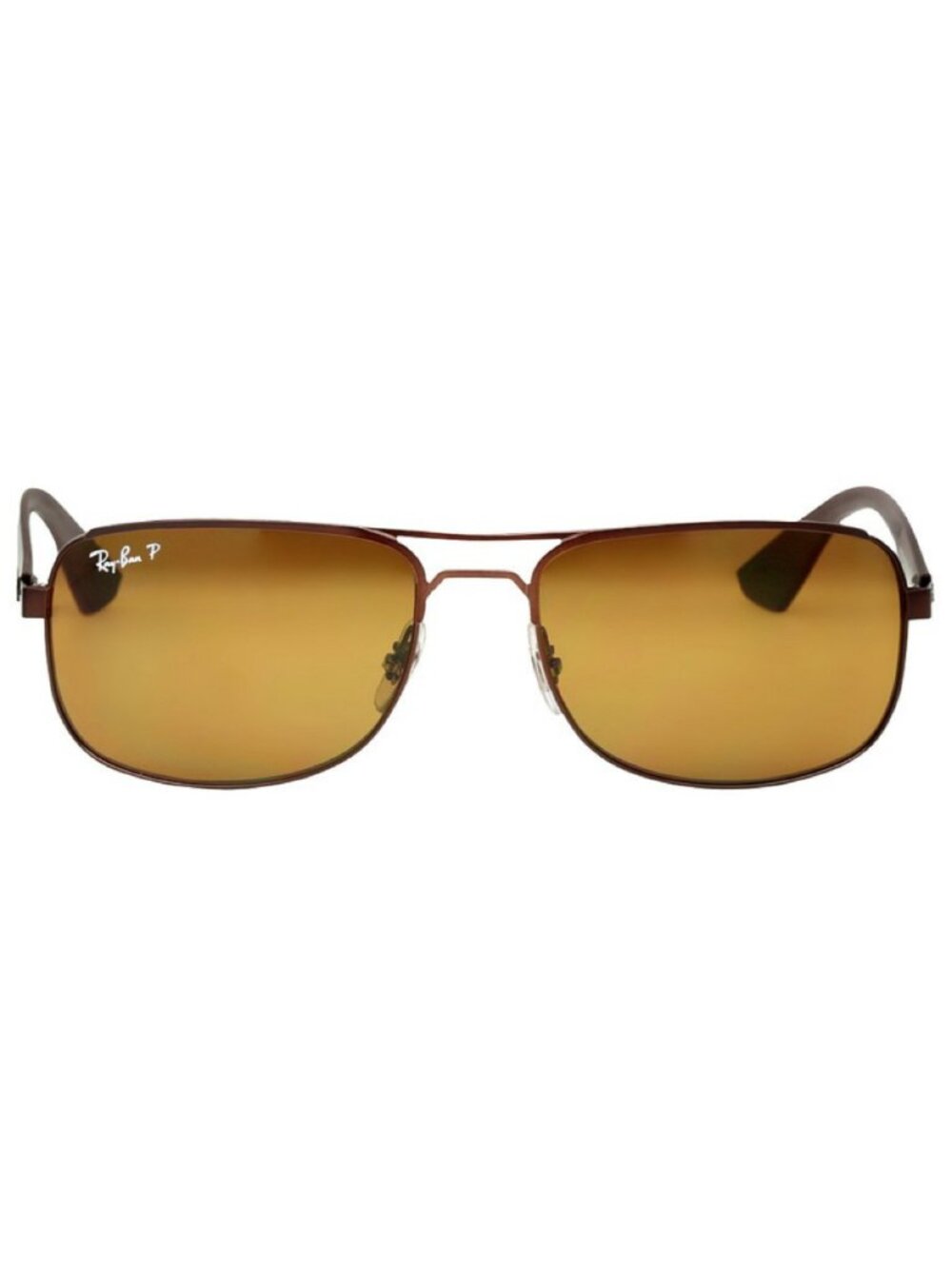 Ray-Ban Aviator Sunglasses Metal Matte Brown Frame Polarized Brown Lens RB3524